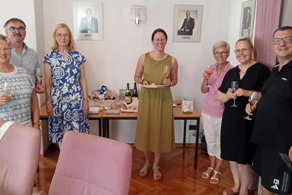 Rencontre entre le comité de jumelage de Nüdlingen et la maire nouvelle maire de la commune